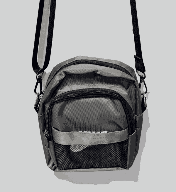 Gray Nike Shoulder Bag with Mesh Front