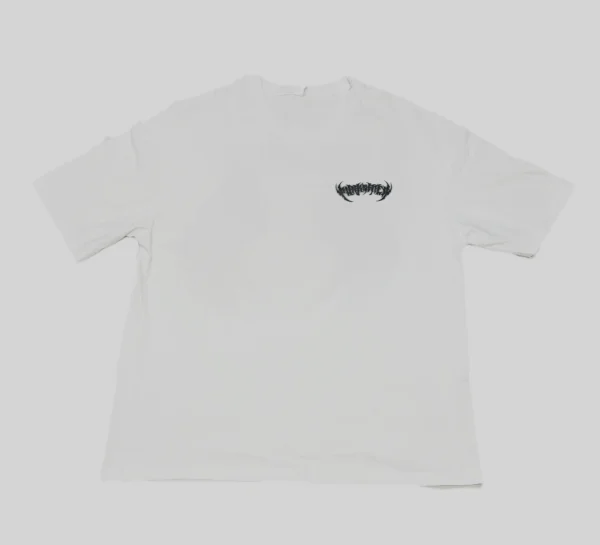 ake a statement with this eye-catching white tee featuring a dramatic black wing design and gothic lettering. Perfect for streetwear enthusiasts and those who love edgy, expressive fashion. Key Features: - ⚪ Premium Cotton Fabric: Soft, breathable, and comfortable for all-day wear. - 🖤 Back Graphic Design: Two large black wings with intricate feather detailing create a powerful visual impact. - 🔤 Gothic “HARSHSTEW” Text: Stylized lettering above the wings adds a dark, artistic flair. - 👕 Classic Fit: Relaxed silhouette suitable for layering or standalone wear. - 🧼 Durable Print Quality: Designed to withstand regular washing without fading. Style Appeal: - Ideal for pairing with black jeans, cargo pants, or layered under a jacket. - Great for concerts, urban outings, or anyone looking to add a rebellious edge to their wardrobe.